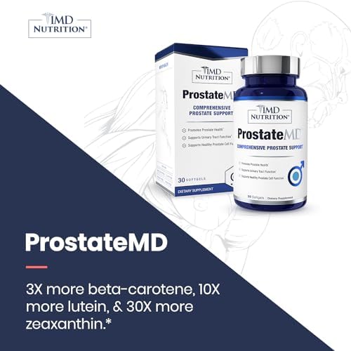 1MD Nutrition ProstateMD Saw Palmetto Prostate Support Supplement - Support for Urinary Tract and Frequent Bathroom Urges | 30 Day Supply 1MD Nutrition