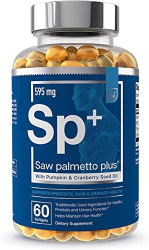 Saw Palmetto Plus - Prostate Health Supplement for Men with Pumpkin and Cranberry Seed Oil | Supports Bladder and Urinary Health by Essential Elements - 60 Softgels Essential Elements