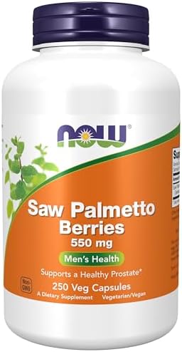 NOW Foods Supplements, Saw Palmetto Berries (Serenoa repens) 550 mg, Men's Health*, 250 Veg Capsules (Вегетарианские капсулы) NOW Foods