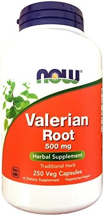 NOW Valerian Root, 500mg, 250 Count (Pack of 2) NOW Foods