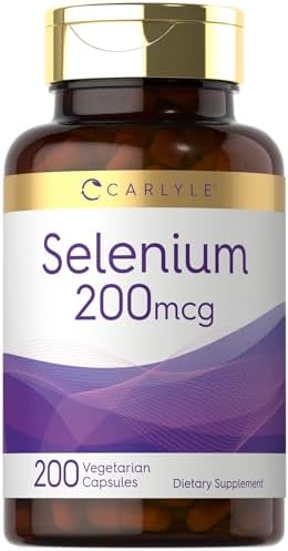 Carlyle Yeast Free Selenium Supplement | 200mcg | 200 Capsules | Vegetarian, Non-GMO, and Gluten Free Mineral Formula | L-Selenomethionine | Value Size Carlyle