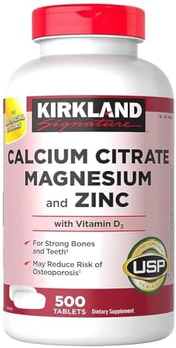 Kirkland Signature Calcium Citrate Magnesium and Zinc, 500 Tablets (Таблетки) Kirkland