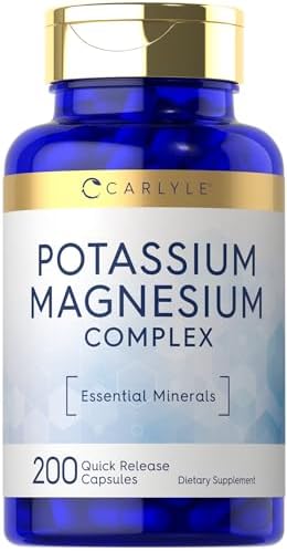 Carlyle Potassium Magnesium Supplement | 200 Count | Non-GMO & Gluten Free Complex Carlyle