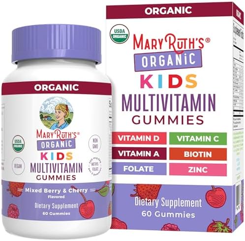 MaryRuth Organics Kids Vitamins | Multi | 1 Month Supply | Kids Multivitamin Gummies (Жевательные конфеты) for Ages 4+ | Multivitamin for Kids | Vitamins for Kids | Vegan | Only 2 Gummies a Day | 60 Count | MaryRuth Organics