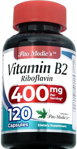 FITO MEDIC'S Lab | Vitamin b2 |120 Capsules (Капсулы) | 400 mg | riboflavin 400mg | b2 Vitamin 400mg | b2 | riboflavin | Ultra high Absorption. FITO MEDIC'S