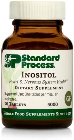 Standard Process Inositol - Whole Food Nervous System Supplements, Heart Health and Liver Support with Inositol Powder (Порошок) - Vegetarian, Gluten Free - 90 Tablets (Таблетки) Standard Process Inc.