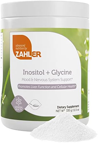 Zahler Inositol & Glycine Supplement Powder (Порошок) - Mood & Nervous System Support Supplements for Women - Hormone Balance & Healthy Ovarian Function - Kosher, Gluten Free, Dairy Free, Soy Free 11.5 Oz Zahler