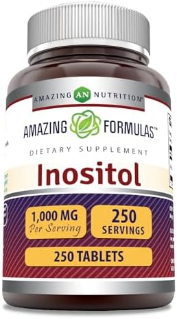 Amazing Formulas Inositol 1000mg 120 Tablets (Таблетки) Supplement | Non GMO | Gluten Free | Made in USA Amazing Nutrition