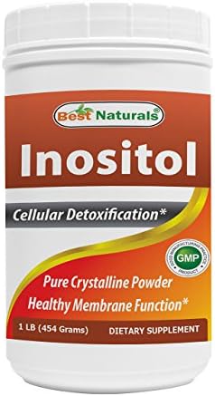 Best Naturals Pure inositol Powder (Порошок) (Vitamin B8), 1 Lb Supports Healthy Liver Function, Promotes Cellular Detoxification & Supports Membrane Function Best Naturals