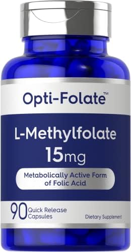 Carlyle L Methylfolate 15mg | 90 Capsules (Капсулы) | Max Potency | Optimized and Activated | Non-GMO, Gluten Free | Methyl Folate, 5-MTHF | by Opti-Folate Carlyle