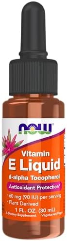 NOW Foods Supplements, Natural Vitamin E Liquid (D-Alpha Tocopherol), Antioxidant Protection*, 1-Ounce NOW Foods