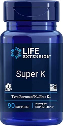 Life Extension Super K with Advanced K2 Complex Softgels,90 Count Life Extension