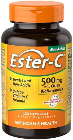 Ester-C American Health with Citrus Bioflavonoids Capsules (3 Pack) - 24-Hour Immune Support, Gentle On Stomach, Non-Acidic Vitamin C - Non-GMO, Gluten-Free - 1000 mg, 90 Count Ester-C