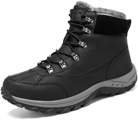 Мужские Зимние ботинки и сапоги GoodValue Waterproof Insulated Warm Fur Lined Winter Duck Boot Non-slip Outdoor Ankle Mid-top Cold Weather Shoes Work Hiking Trekking GoodValue