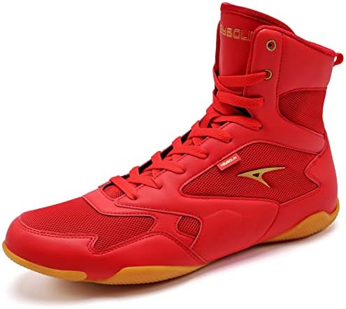 Мужская Спортивная обувь ASHION Wrestling Shoes Boxing Shoes High Top Fitness Sneakers Zero Drop Sole ASHION