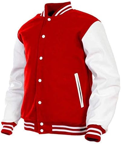 Мужская varsity куртка из натуральной кожи и смеси шерсти, размер XS-5XL Deckra