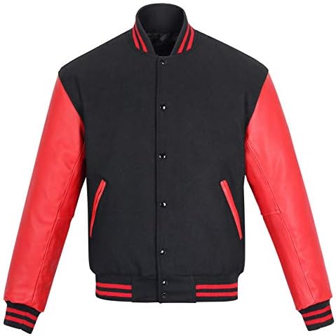 Varsity Jacket Baseball Letterman Jacket– Wool and Leather Premium Quality Unisex Basketball Jacket Sledwise