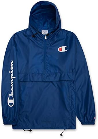 Champion Big and Tall Rain Jacket - Hoodie Anorak Windbreaker Jacket for Men Champion