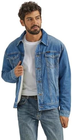 Wrangler Men's Retro Sherpa Lined Denim Jacket - Rodeo Nights Wrangler