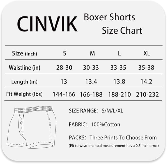 Мужские Боксеры CINVIK Funny Boxers Sleep Short Plaid Cotton Loose Woven CINVIK