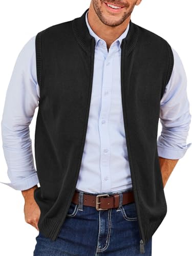 Мужской Жилет Runcati Runcati Mens Full Zip Sweater Vest Runcati