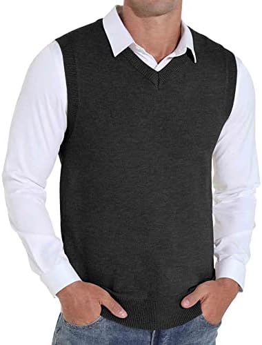 Мужской Жилет Sailwind Wool Blend Knit V-Neck Sweater Vest Sleeveless Pullover Sailwind