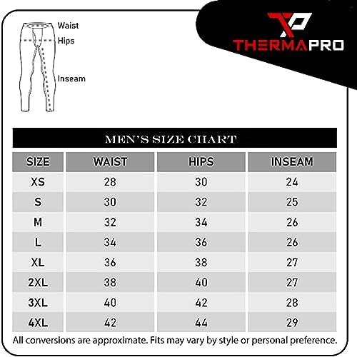 Therma Pro Men Thermal Underwear Bottoms Fleece Lined Pants Long Johns Warm Base Layer Leggings Therma Pro