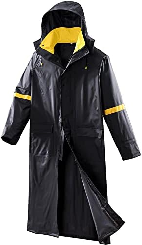 EI Sonador Classic Long Rain Coats for Men, Hooded Raincoats Rainwear for Waterproof Work, Breathable, Rain Jacket Poncho EI Sonador