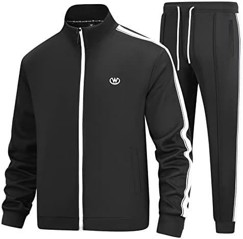 Men's Tracksuits Set Long Sleeve Causal Full Zip Running Sports Sweatsuit for Men 2 Piece Outfits Basicdot