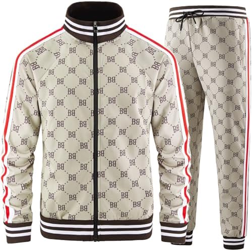 Track Suits for Men Set Plaid Tracksuit Mens Sweatsuits 2 Piece Sport Jogger Sweat Suits Clothes Jogging Outfits Aeeleire