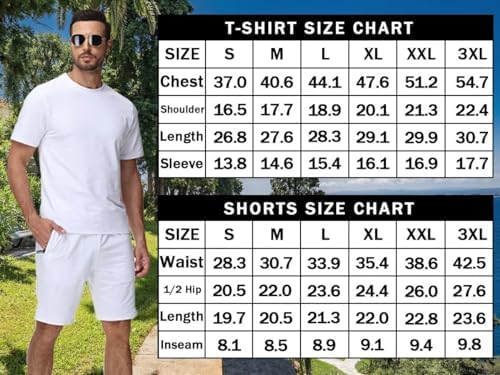 QPNGRP Men's Outfits Zipper Pocket Shorts and T-Shirt 2 Piece Set Sweatsuit QPNGRP