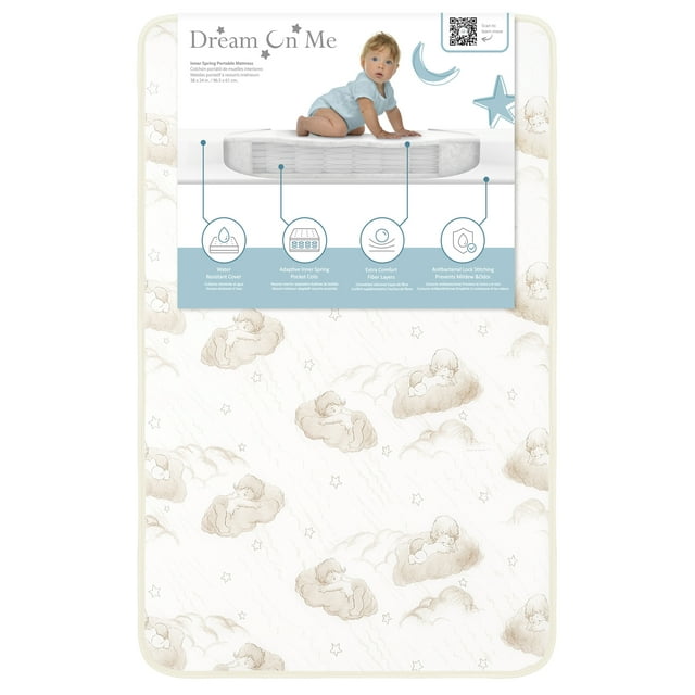 Dream on Me 2-In-1 Breathable 2-Sided Mini/Portable Crib Innerspring Mattress Dream On Me