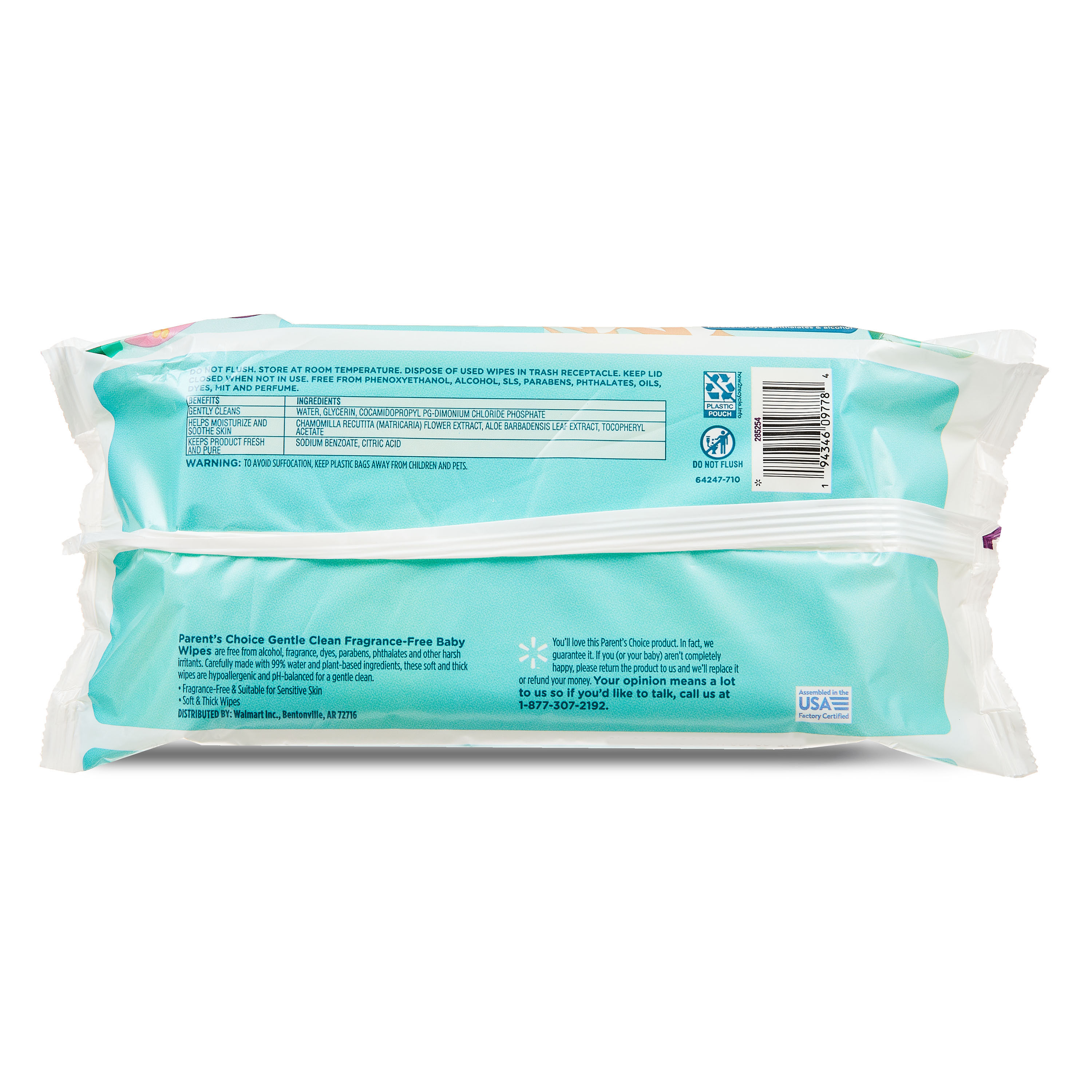 Parent's Choice Fragrance-Free Baby Wipes, 100 Count (Select for More Options) Parent's Choice