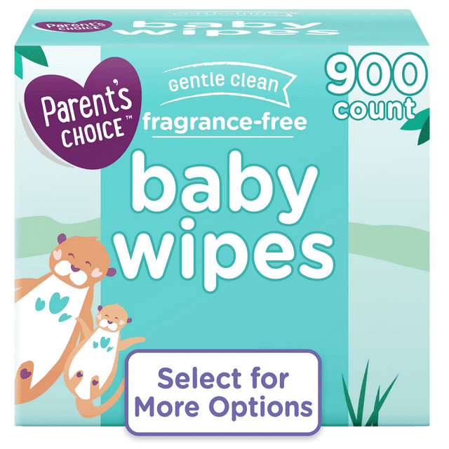 Parent's Choice Fragrance Free Baby Wipes, 900 Count (Select for More Options) Parent's Choice