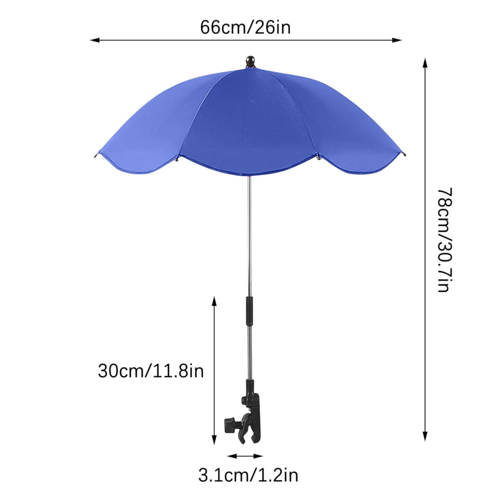 Fufafayo Savings Toddler Umbrella Stroller Parasol Umbrella Stroller Parasol With Clamp Adjustable Protection Clip On For Sun Shade Trolley Beach Chair Wheelchair Travel Summer Savings Fufafayo