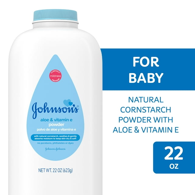 Johnson's Cornstarch Unisex Powder for Baby and Toddler with Aloe & Vitamin E, 22 oz Visit the Johnson's Store