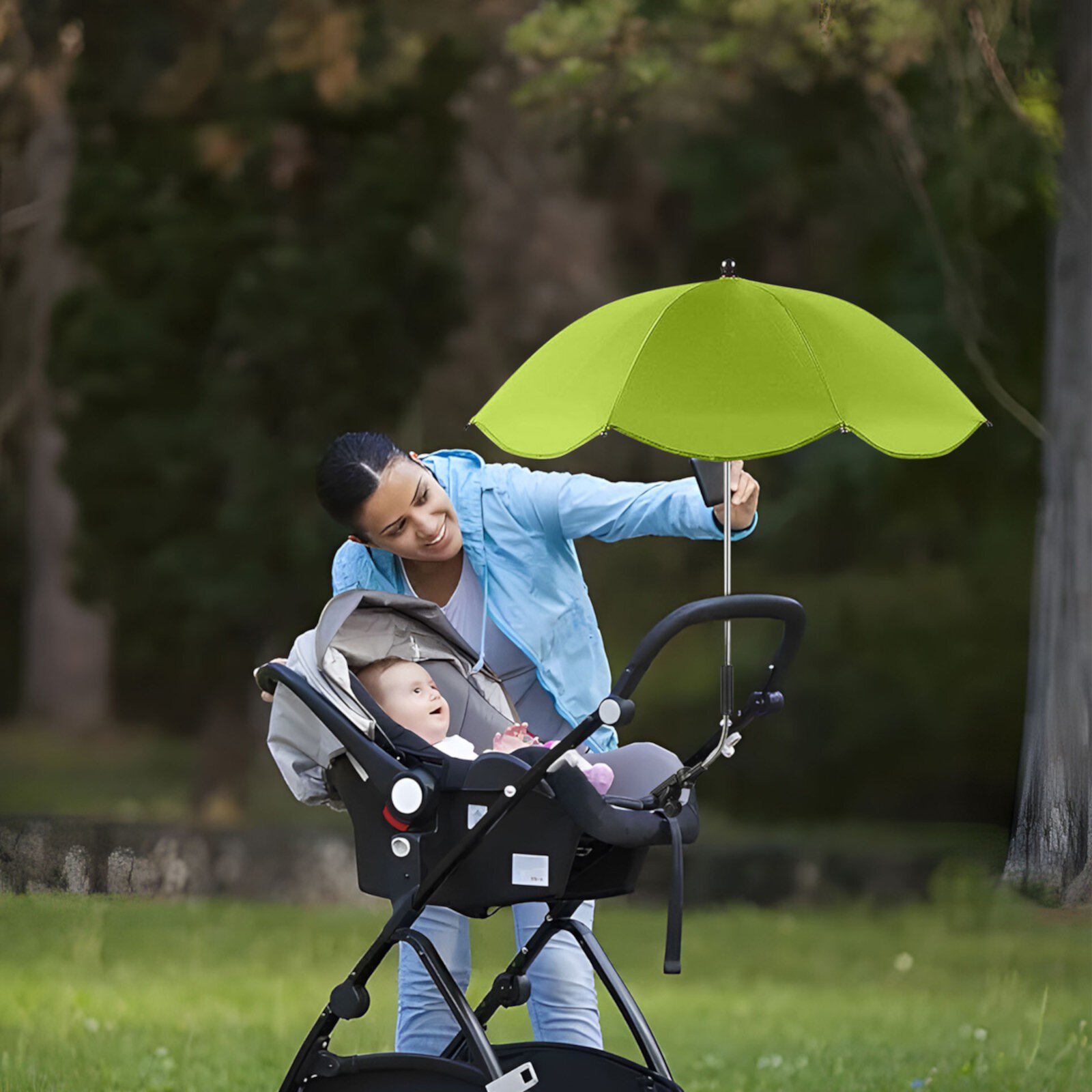 Fufafayo Savings Toddler Umbrella Stroller Parasol Umbrella Stroller Parasol With Clamp Adjustable Protection Clip On For Sun Shade Trolley Beach Chair Wheelchair Travel Coupons and Promo Codes Fufafayo