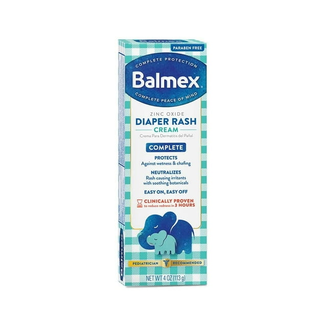 Balmex Balmex Diaper Rash Cream With Zinc Oxide, 4 Oz (Pack Of 2) Balmex