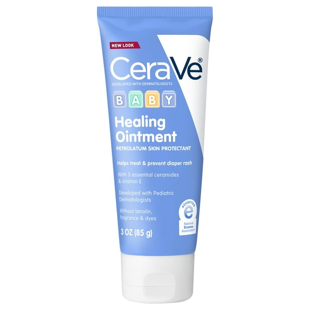 CeraVe Baby Healing Ointment for Diaper Rash & Cracked Chafed Dry Skin for Baby + Toddler 3 oz CeraVe