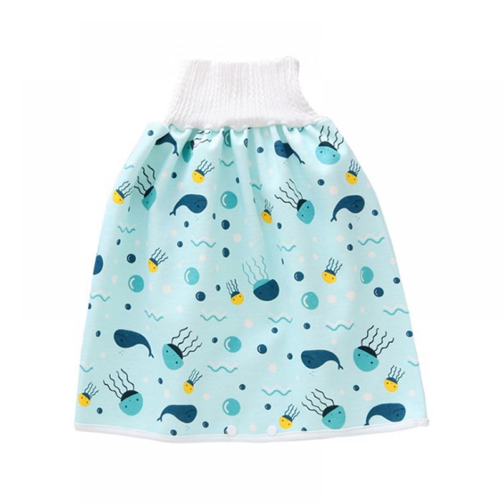 Training Pants Cloth Diaper Skirts/Shorts for Babies and Toddlers - Cotton Waterproof Toilet Training Pants Diaper Guard for Bedwetting Boys and Girls(Undersea World, M) Color Profit Kids