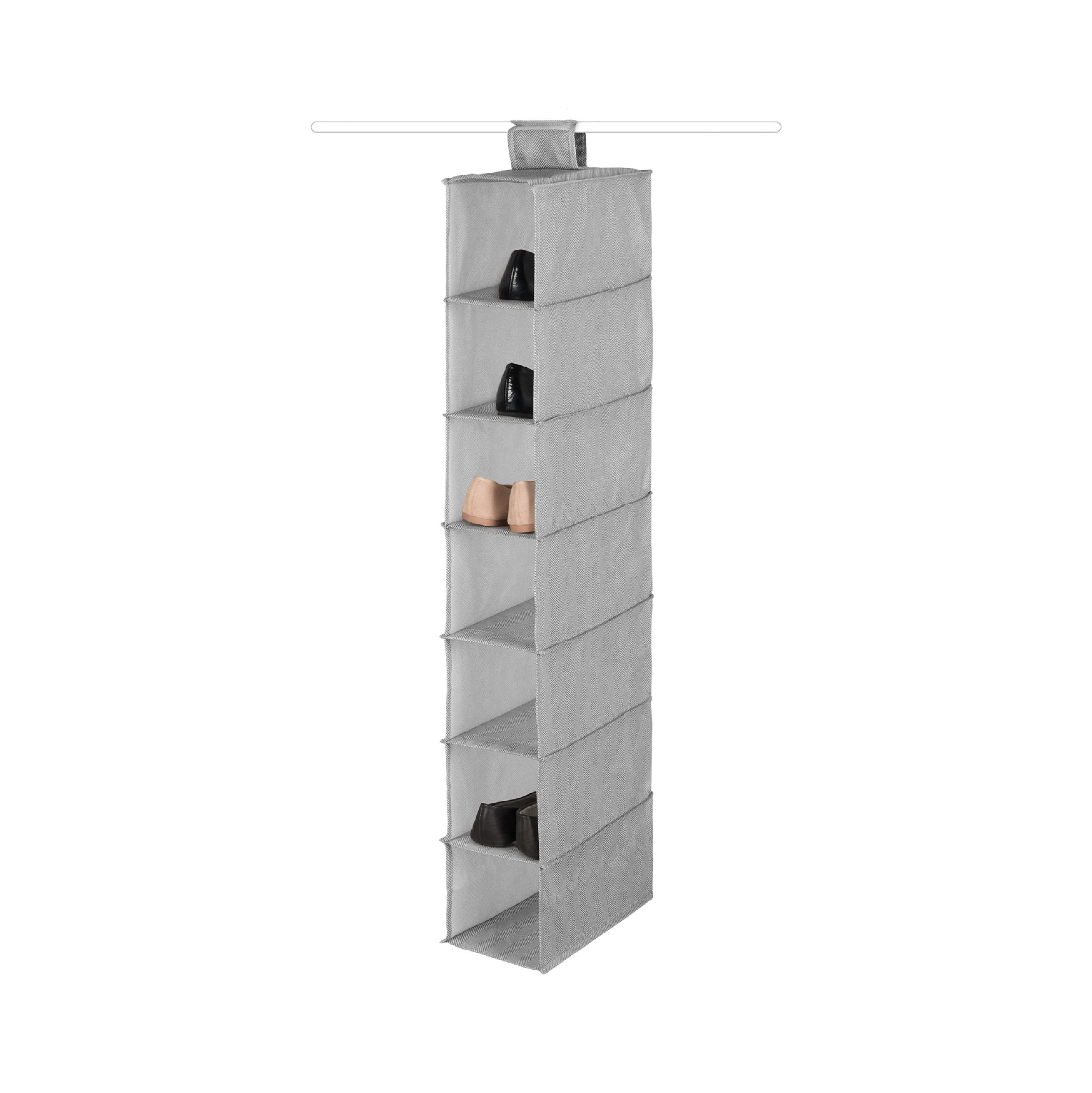 7-Level Shoe Organizer, Palma Range, Grey Green/White, by Compactor Compactor