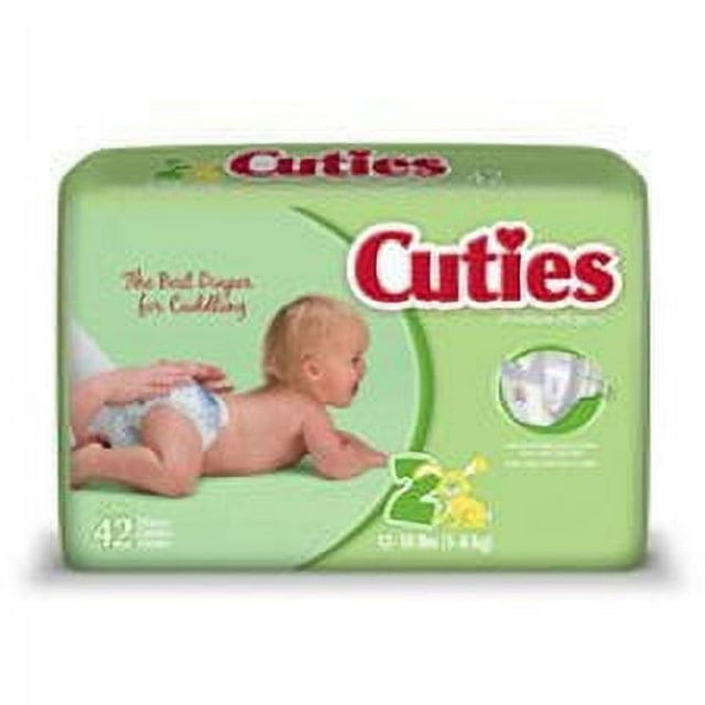 Cuties CR2001 Size 2 Baby Diapers 168/Case Cuties