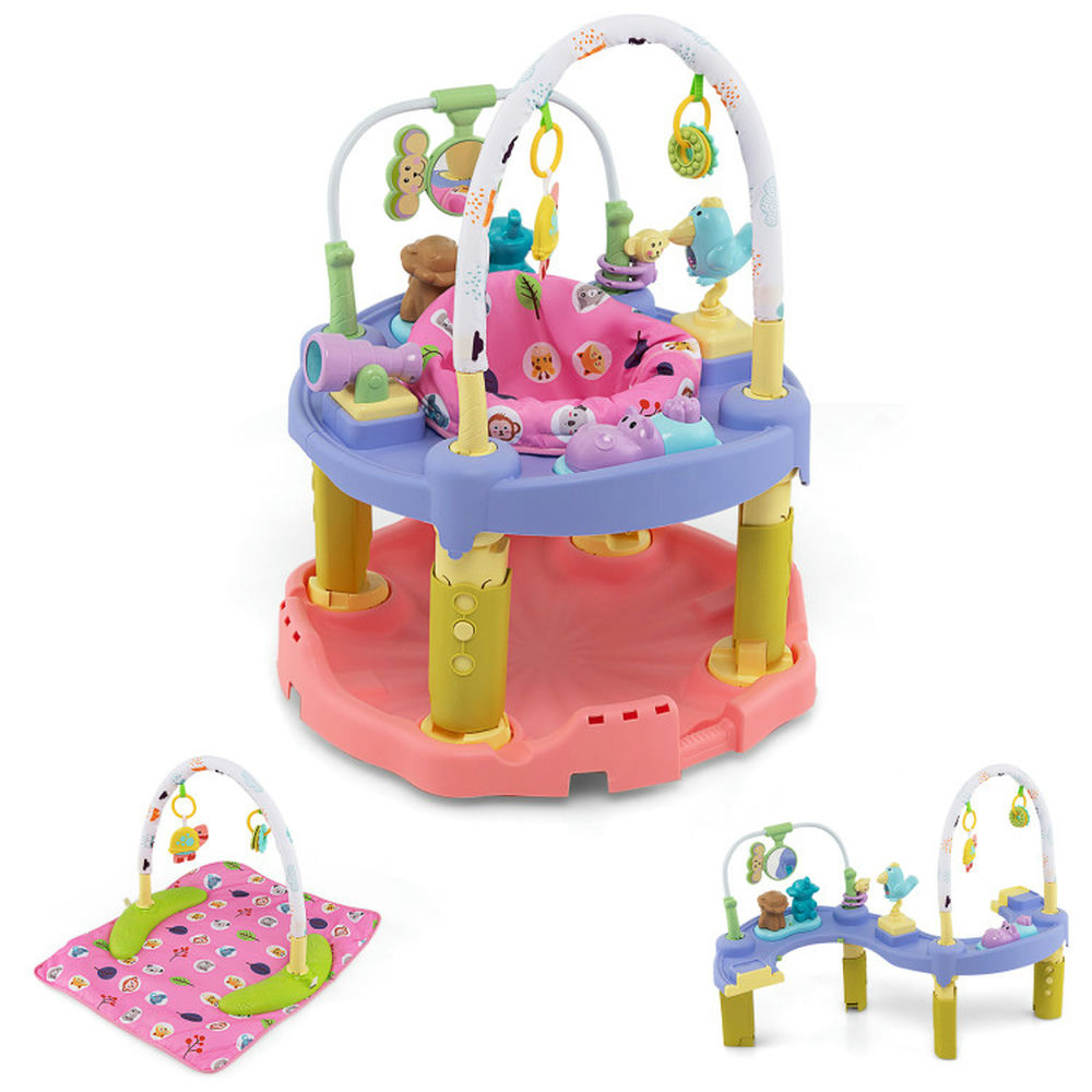 Spaco 3-in-1 Baby Activity Center with 3-position for 0-24 Months-Pink, SPACO