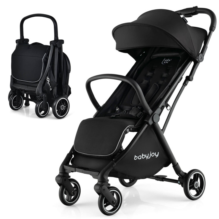 Barara King Travel Stroller,Baby Wagon,One-Hand Folding Portable Lightweight Baby Stroller with Aluminum Frame-Black Barara King