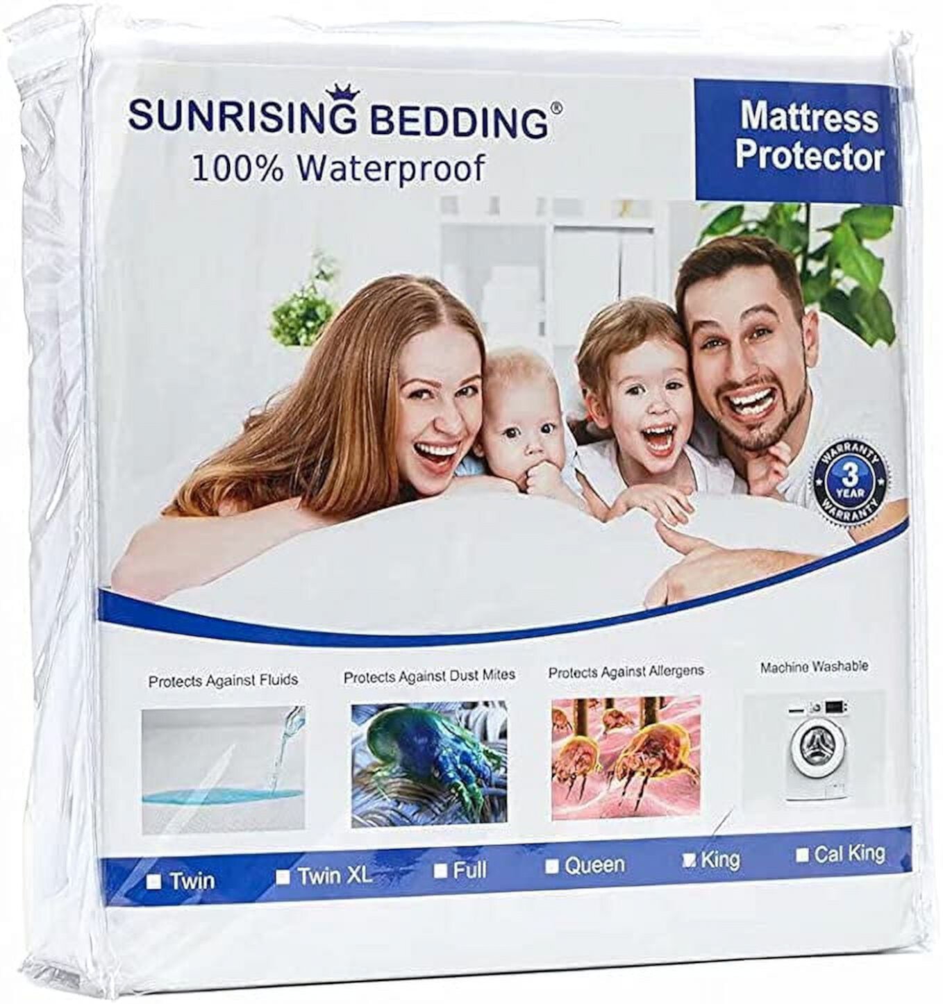 Sunrising Bedding Twin XL Size Mattress Protector, Waterproof Mattress Cover Sunrising Bedding