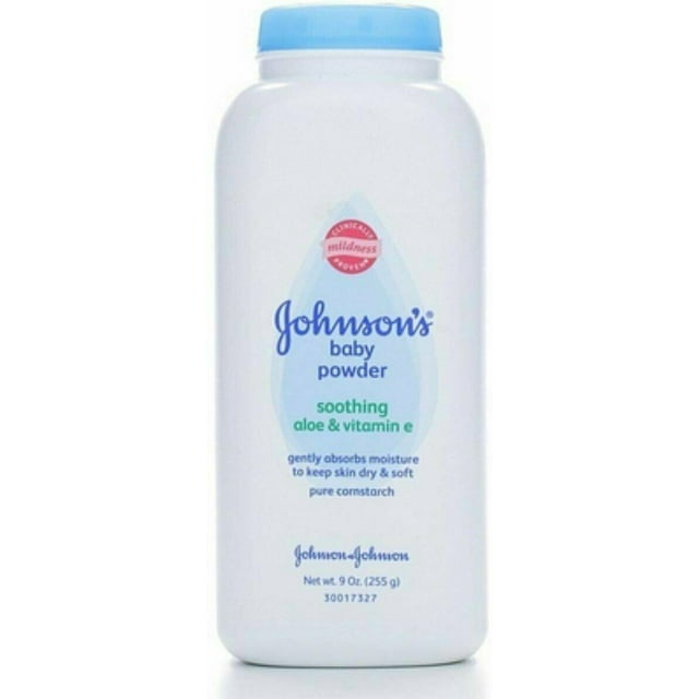 Johnson's Baby Powder Pure Cornstarch w/ Soothing Aloe & Vit E, 9oz, 5-Pack Visit the Johnson's Store