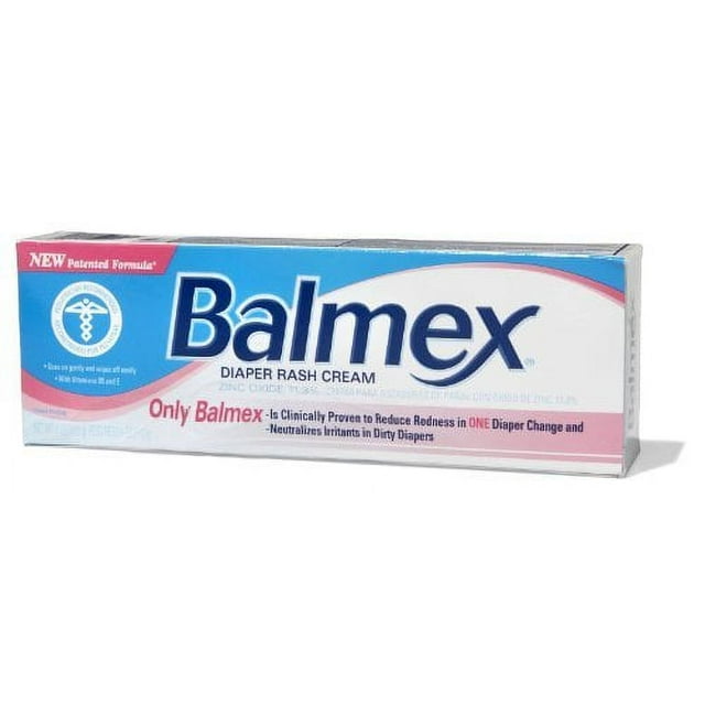 2 Pack - Balmex Zinc Oxide Diaper Rash Cream 4oz Each Balmex