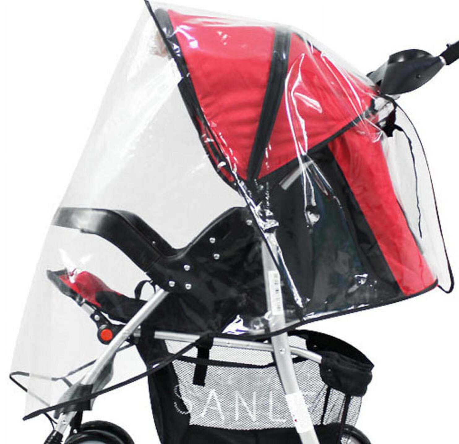 Single Clear Stroller Rain Canopy Rain Wind Cover Protector Simplicity