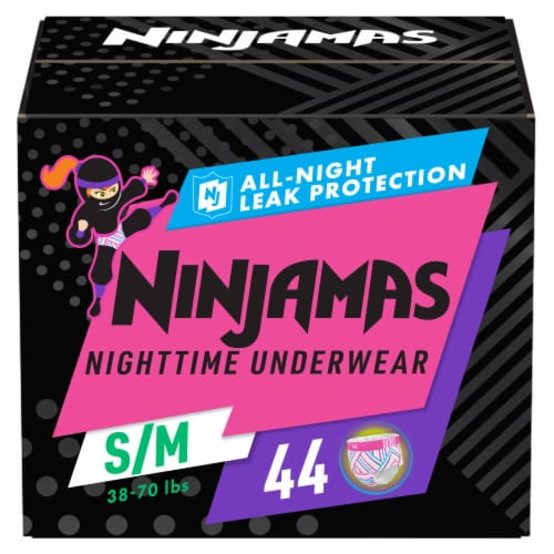 Ninjamas Nighttime Bedwetting Girls Underwear S/M Pampers