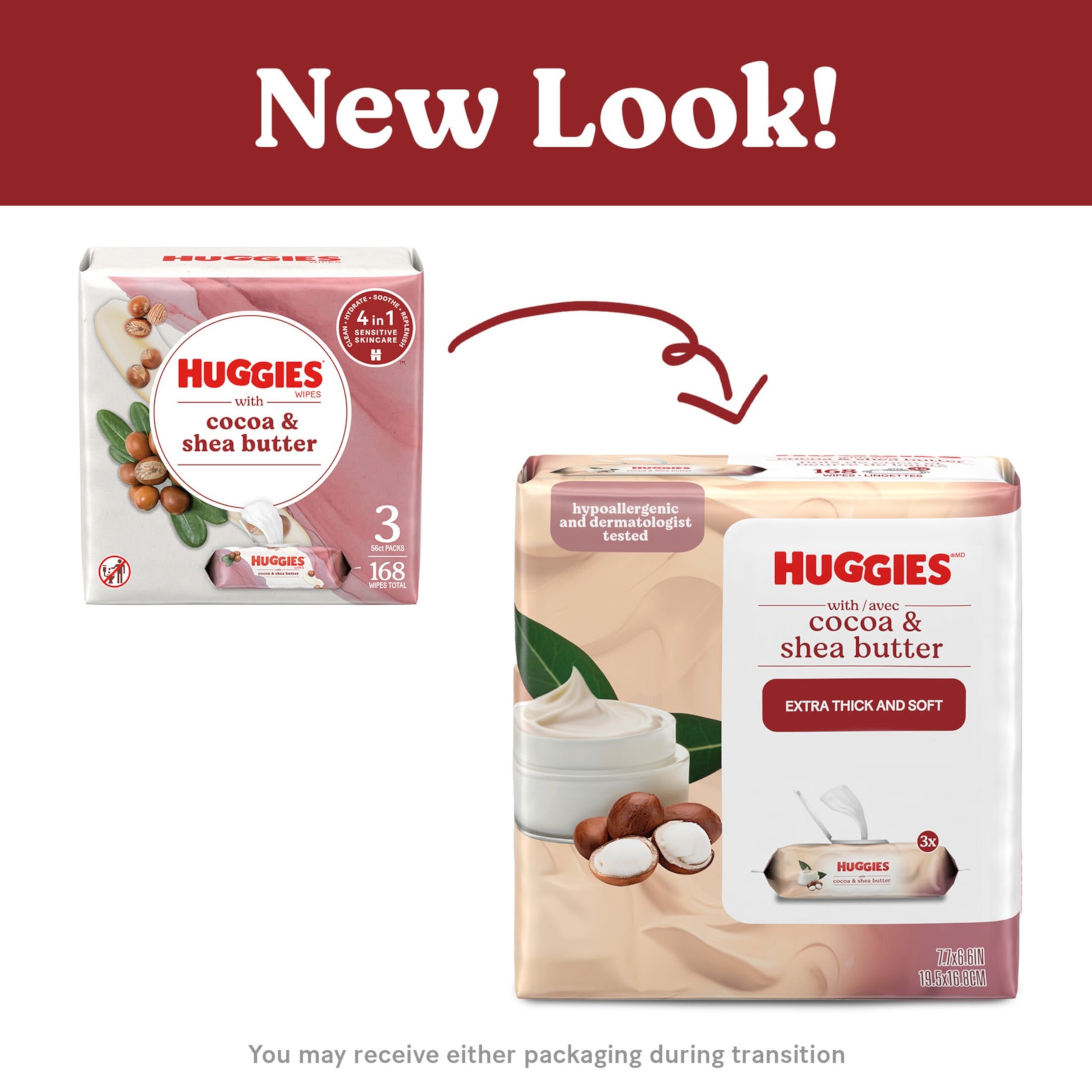 (2 pack) Huggies Sensitive Skincare Baby Wipes with Cocoa & Shea Butter, 1 Flip-Top Pack (56 Wipes) Huggies